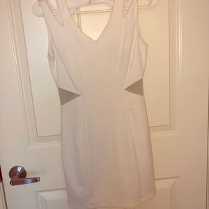 White mini cut out dress